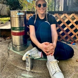 Christian Louboutin Vieirissima two-tone leather sneakers